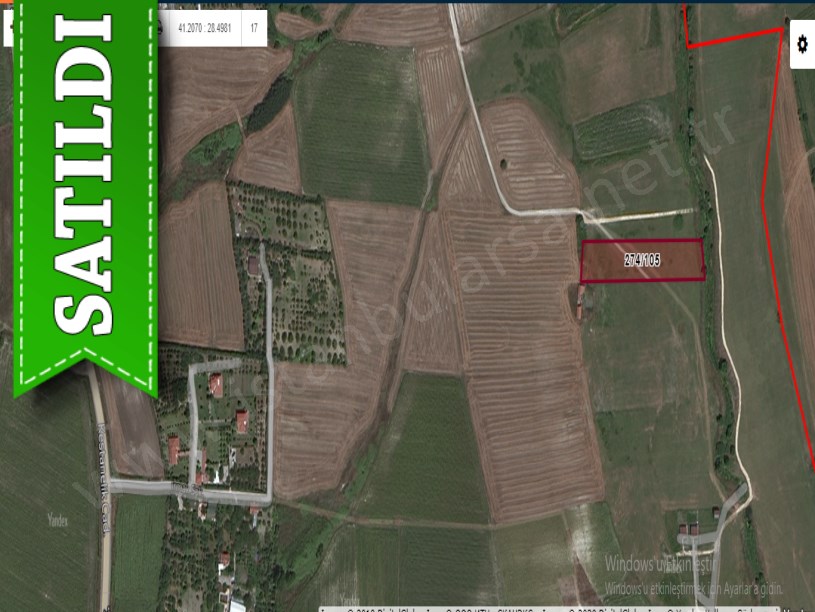 Çatalca Kestanelikte Satılık Tarla , 4,815 m2 Tek Tapu Yolu Var