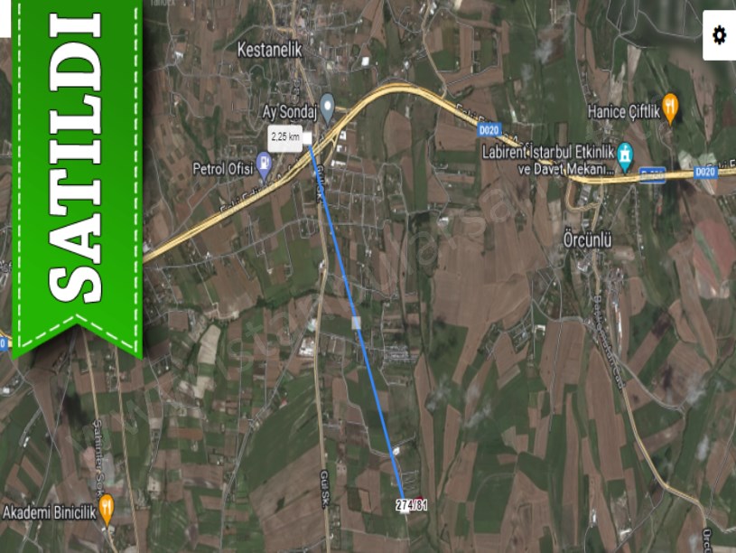Çatalca Kestanelikte Satılık Arsa , 320 M2 Yolu Var Evlerin Yakını