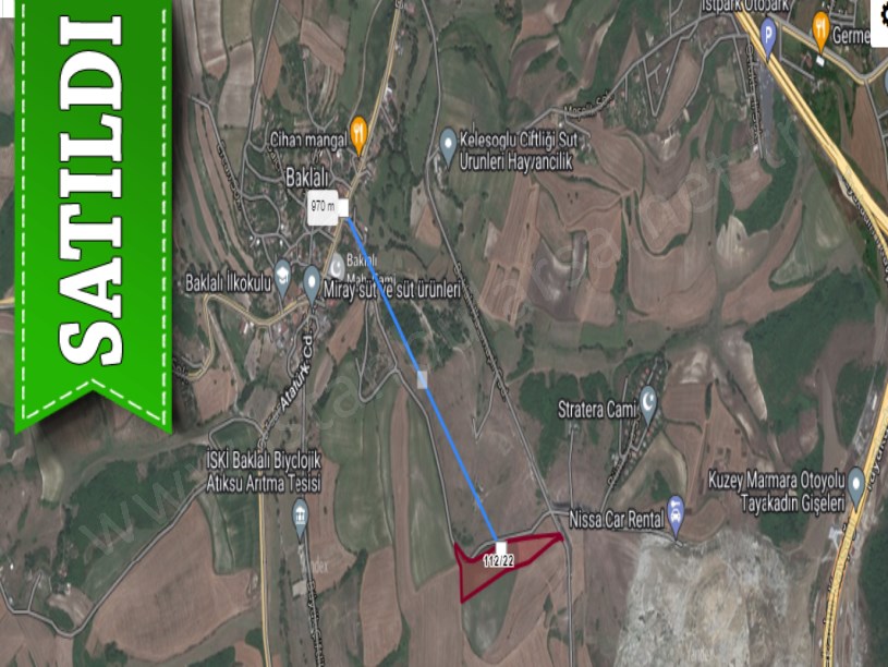 Arnavutköy Baklalıda Satılık Arsa , 615 M2 Yolu Var Evlerin Yakını