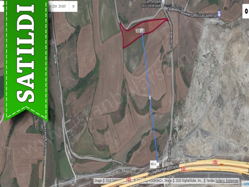 Arnavutköy Baklalıda Satılık Arsa , 615 M2 Yolu Var Evlerin Yakını