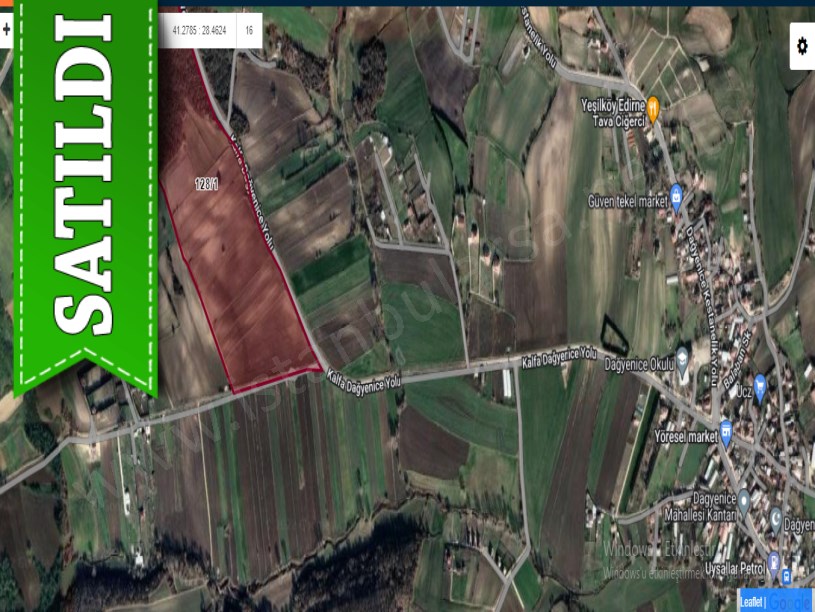 Çatalca Dağyenicede Satılık  Arsa , 730 M2 Cadde Cephe  Çevrili 