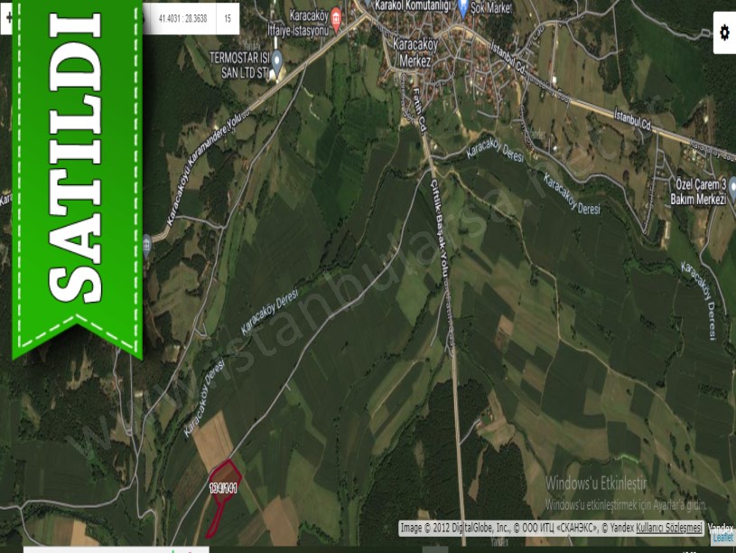 Çatalca Karacaköyde Satılık Arsa , 984 M2 Çaplı Hisseli