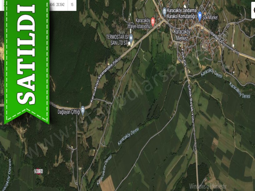 Çatalca Karacaköyde Satılık Arsa , 400 M2 Hisseli