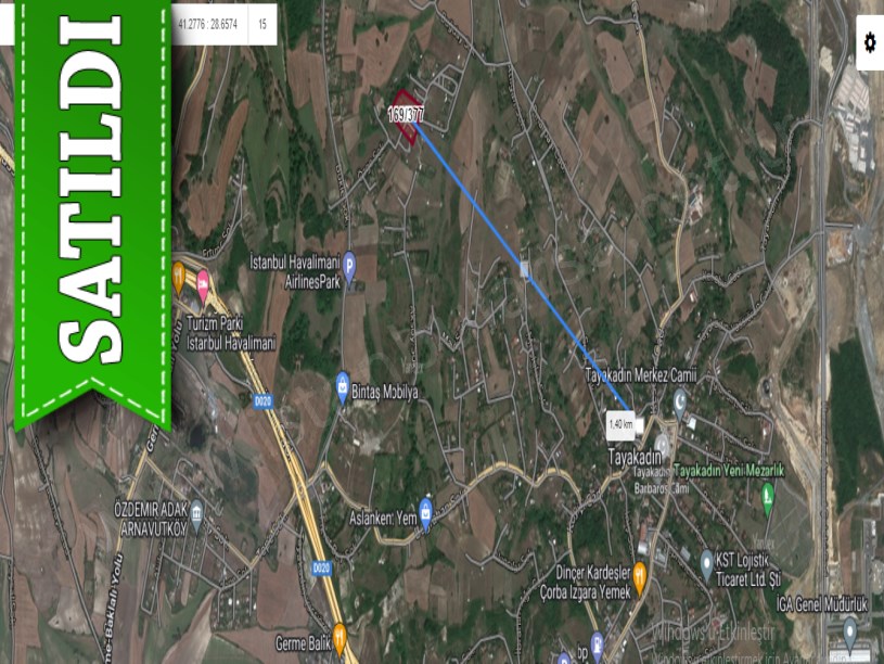 Arnavutköy Tayakadında Satılık Arsa , 500 M2 Evlerin Yakını Yolu Var