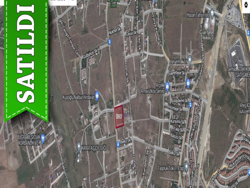 Arnavutköy Taşolukta Satılık Arsa , 173 m2 Cadde Cephe Ticari İmarlı