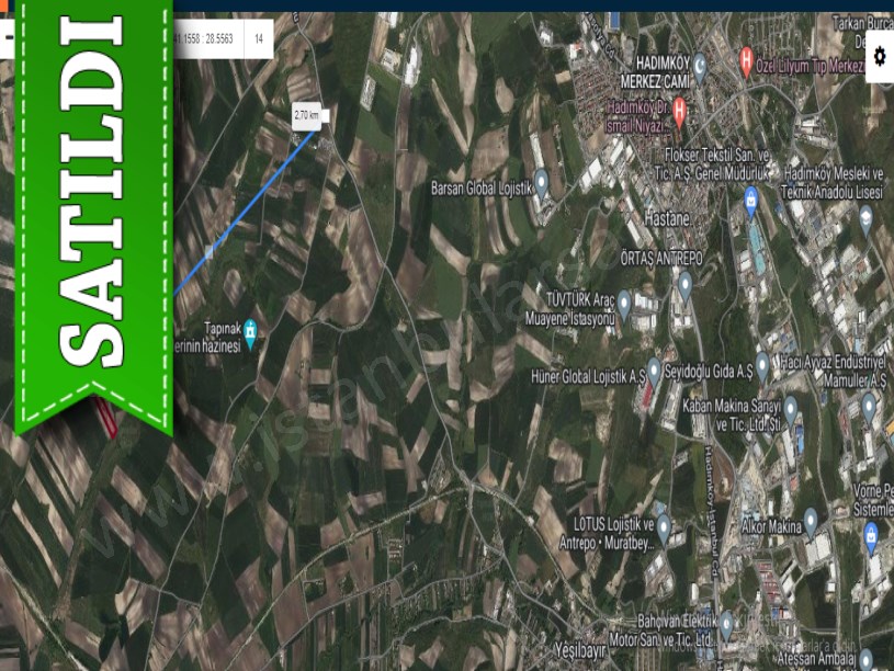 Çatalca Nakkaşta  Satılık  Arsa , 1,060 M2 Hisseli Yolu Var
