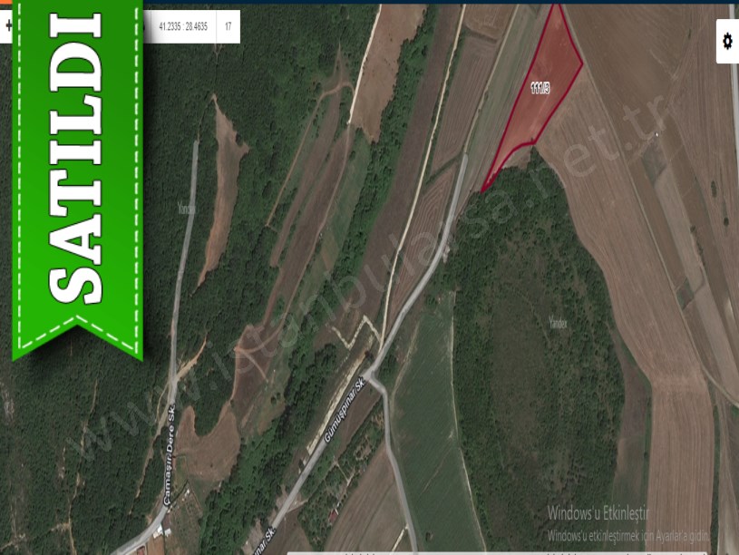 Çatalca Subaşında Satılık Arsa , 523 m2 Resmi Yolu Var Çaplı