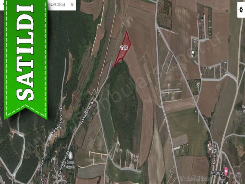 Çatalca Subaşında Satılık Arsa , 523 m2 Resmi Yolu Var Çaplı