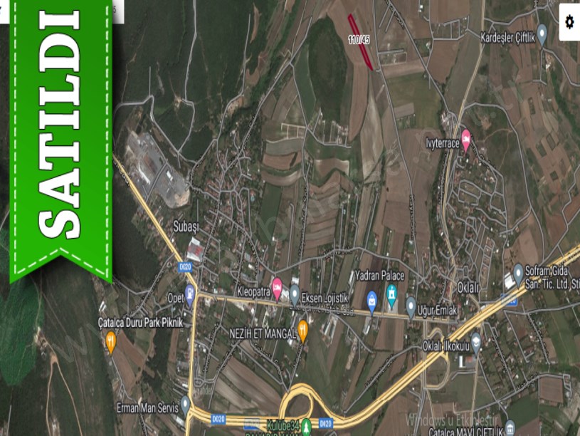 Çatalca Subaşında Satılık Arsa , 352 m2 Çaplı 