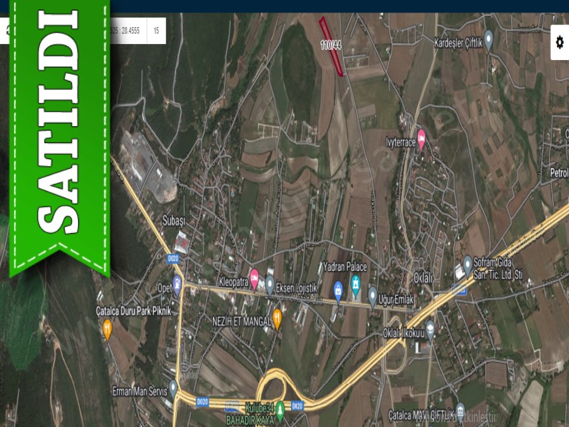 Çatalca Subaşında Satılık Arsa , 589 M2 Evlerin Yakını Çaplı