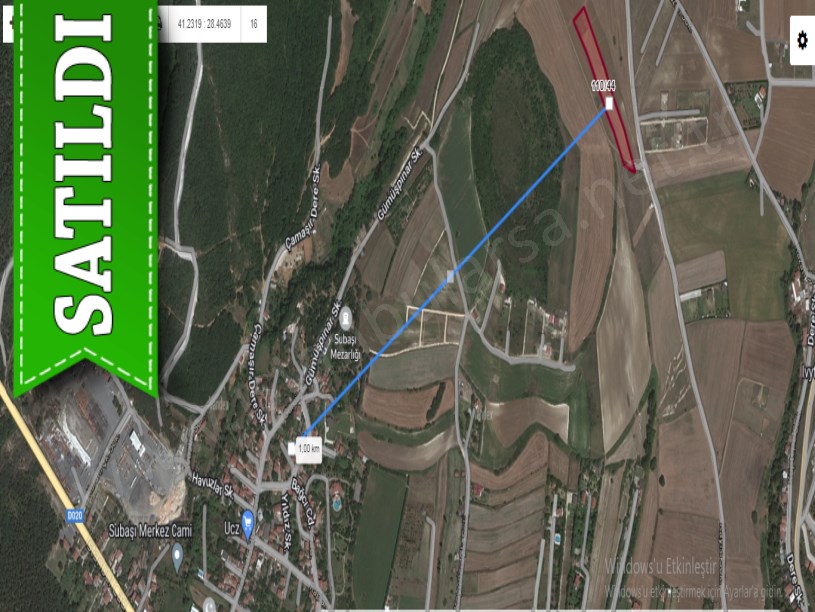Çatalca Subaşında Satılık Arsa , 589 M2 Evlerin Yakını Çaplı