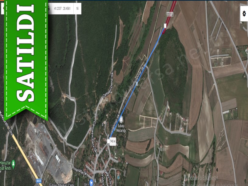 Çatalca Subaşında Satılık Arsa , 299 M2 Yolu Var Çaplı