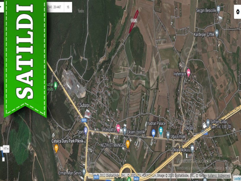 Çatalca Subaşında Satılık Arsa , 263 M2 Yolu Var Çaplı 
