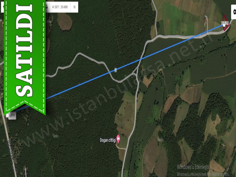 Çatalca Çiftlikköyde Satılık Arsa , 258 M2 Çaplı Yolu Var