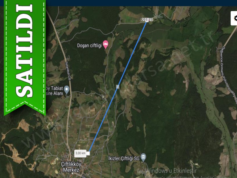 Çatalca Çiftlikköyde Satılık Arsa , 258 M2 Çaplı Yolu Var
