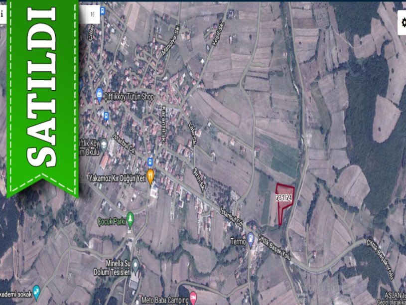 Çatalca Çiftlikköyde Satılık Arsa , 1,041 M2 Köy İçi Çevrili 