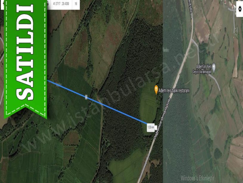 Çatalca Çiftlikköyde Satılık Tarla , 1,090 m2 Müstakil Yolu Var