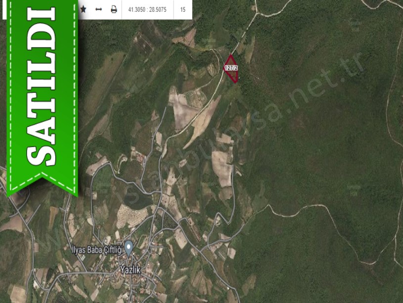 Çatalca Yazlıkköyde Satılık Arsa , 410 M2 Yola Cephe Çaplı 