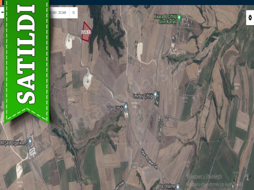 Silivri Fenerköyde Satılık Arsa , 720 M2 Yola Cephe Hisseli