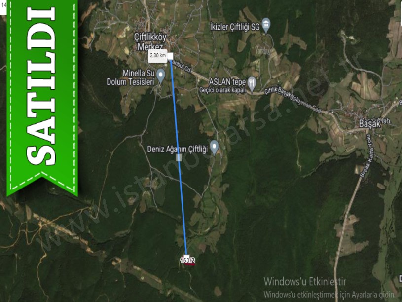 Çatalca Çiftlikköyde Satılık Arsa , 575 M2 Çaplı Yolu Var