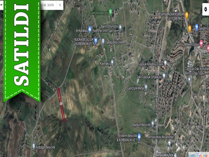 Arnavutköy Haraççıda Satılık Arsa , 372 M2 Konut İmarlı Yolu Var