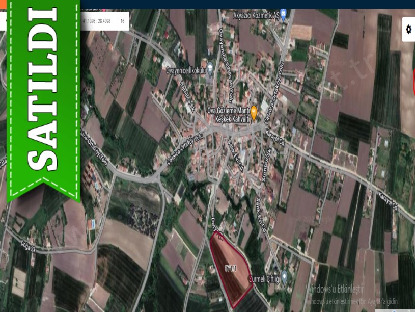 Çatalca Ovayenicede Satılık Arsa , 1,372 M2 Merkezde İmarlı Çaplı