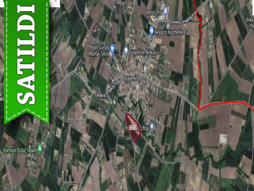 Çatalca Ovayenicede Satılık Arsa , 1,372 M2 Merkezde İmarlı Çaplı