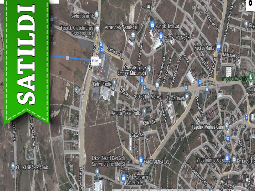 Arnavutköy Taşolukta Satılık Arsa , 342 M2 Caddeye Yakın İmarlı
