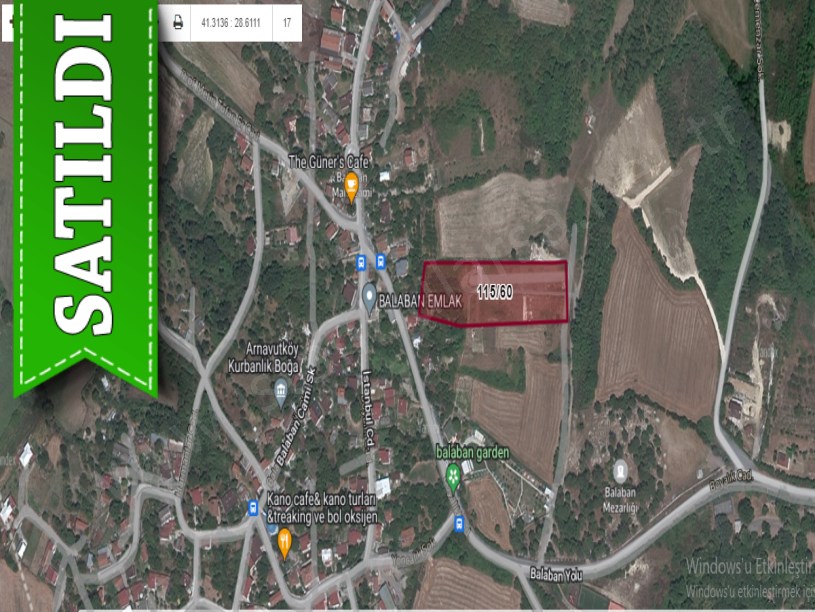 Arnavutköy Balabanda Satılık Arsa , 400 M2 Çaplı Çevrili