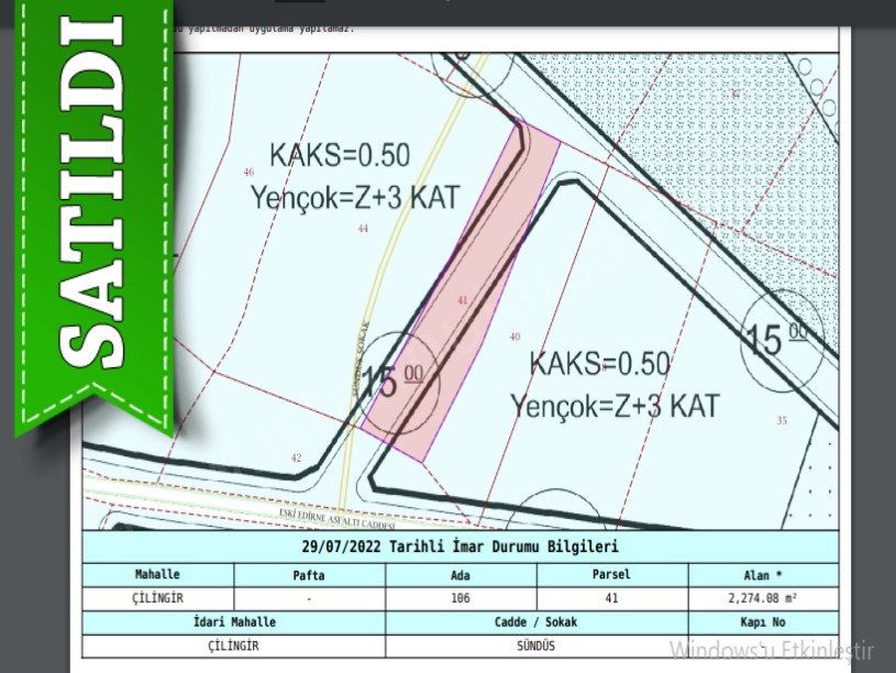 Arnavutköy Çilingirde Satılık Arsa , 66 M2 Yolu Var Caddeye Cephe 