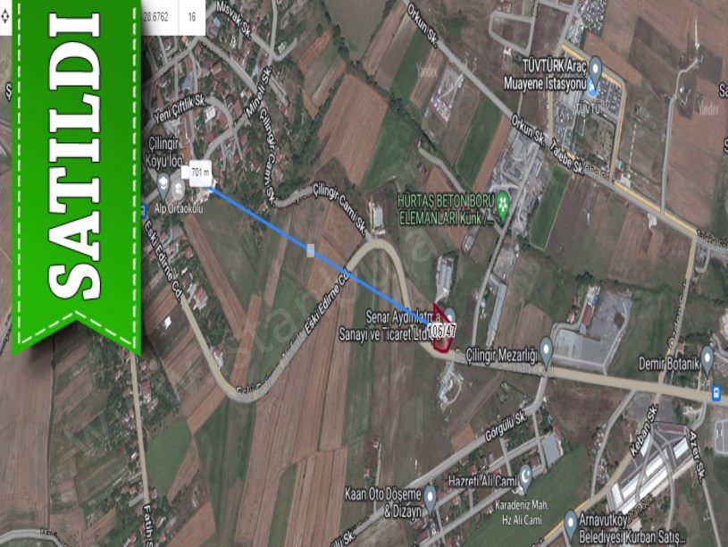 Arnavutköy Çilingirde Satılık Arsa , 67 M2 Caddeye Cephe 