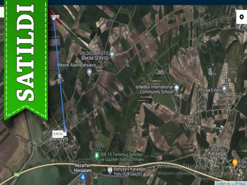 Çatalca Nakkaşta  Satılık  Arsa , 398 m2 Yolu Var Hisseli
