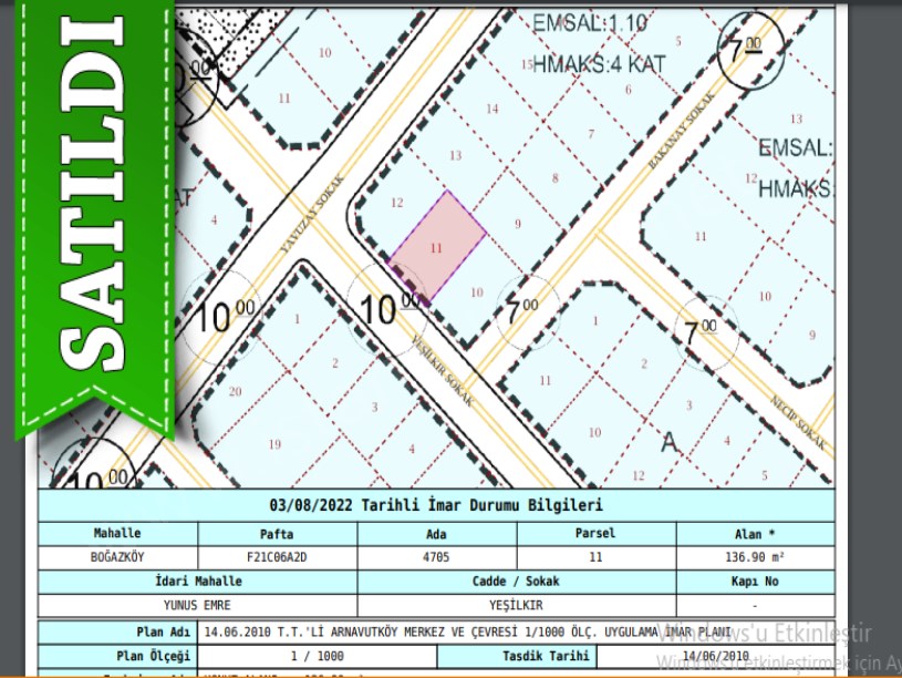 Arnavutköy Boğazköyde Satılık Arsa , 137 m2 Müstakil İmarlı
