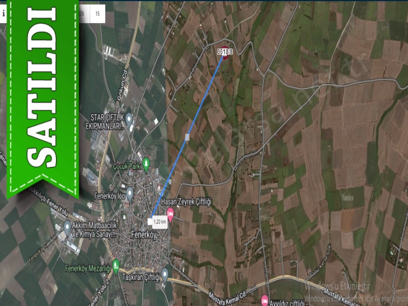 Silivri Fenerköyde Satılık Tarla , 2,500 m2 Müstakil Caddeye Yakın
