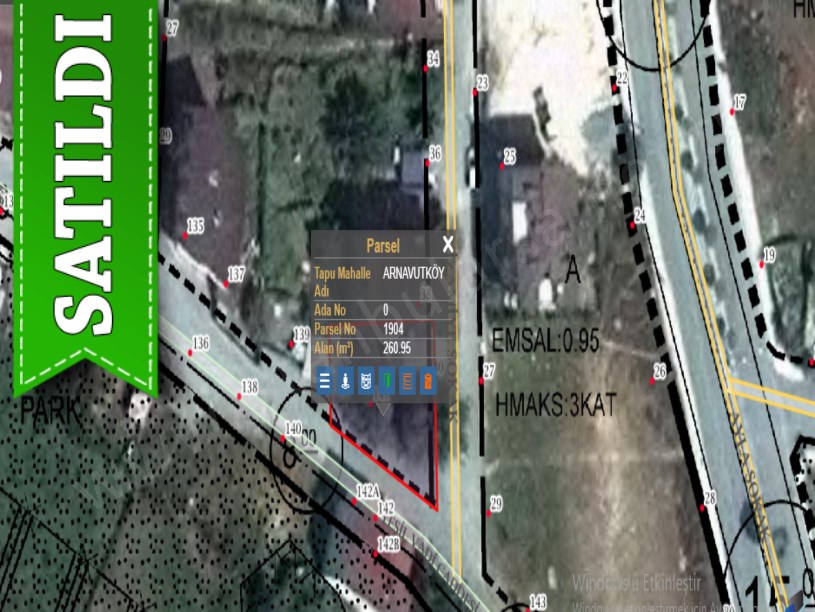 Arnavutköy İslambeyde Satılık Arsa , 261 m2 Cadde Cephe Müstakil