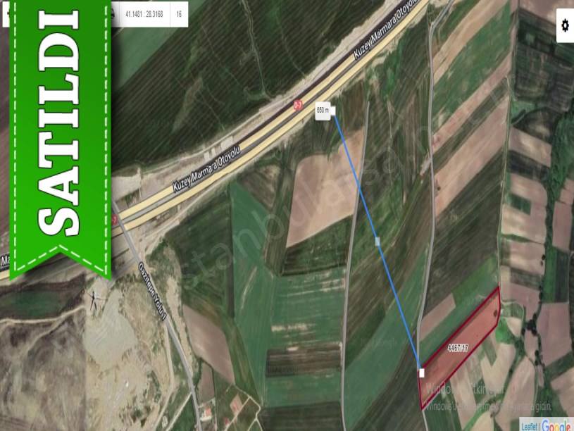 Silivri Gazitepede Satılık Tarla , 24,300 m2 Müstakil Yolu Var