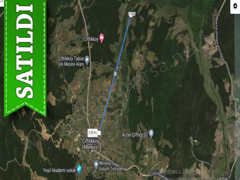 Çatalca Çiftlikköyde Satılık Arsa , 465 m2  Çaplı Yolu var