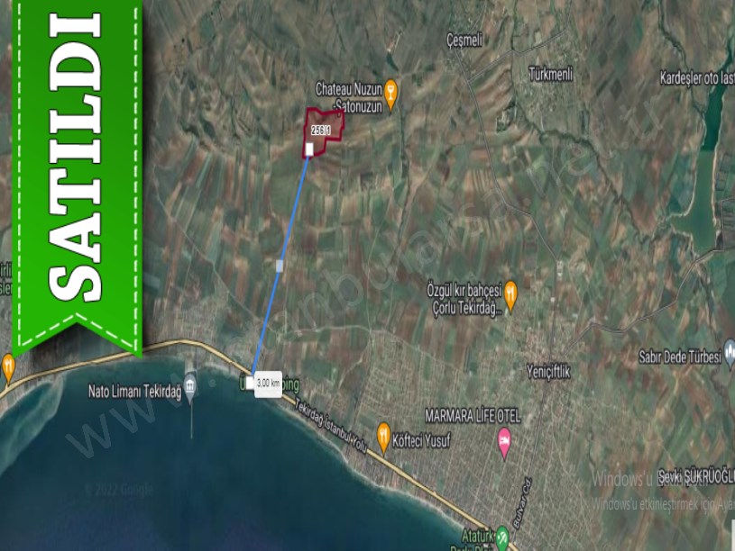 Tekirdağ Marmaraereğli Çeşmeli Mah Satılık Arsa , 250 M2 Hisseli
