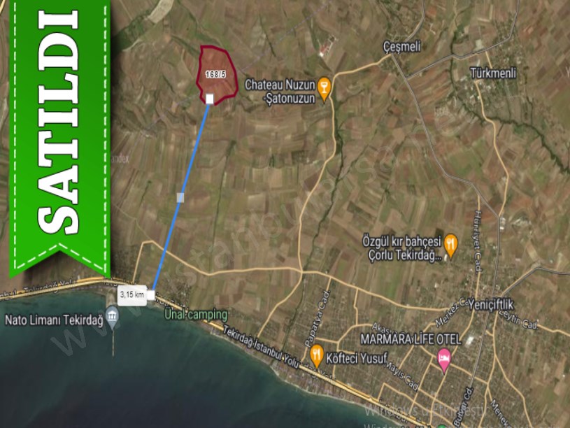 Tekirdağ Marmaraereğli Çeşmeli Mah Satılık Arsa , 1300 m2 Yolu Var Hisseli