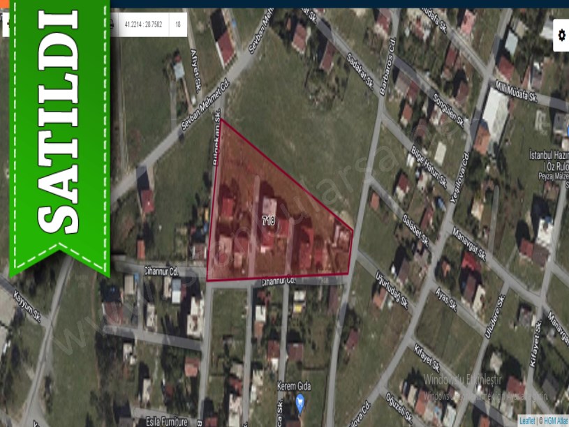 Arnavutköy İmrahorda Satılık Arsa , 197 m2 Cadde Cephe 