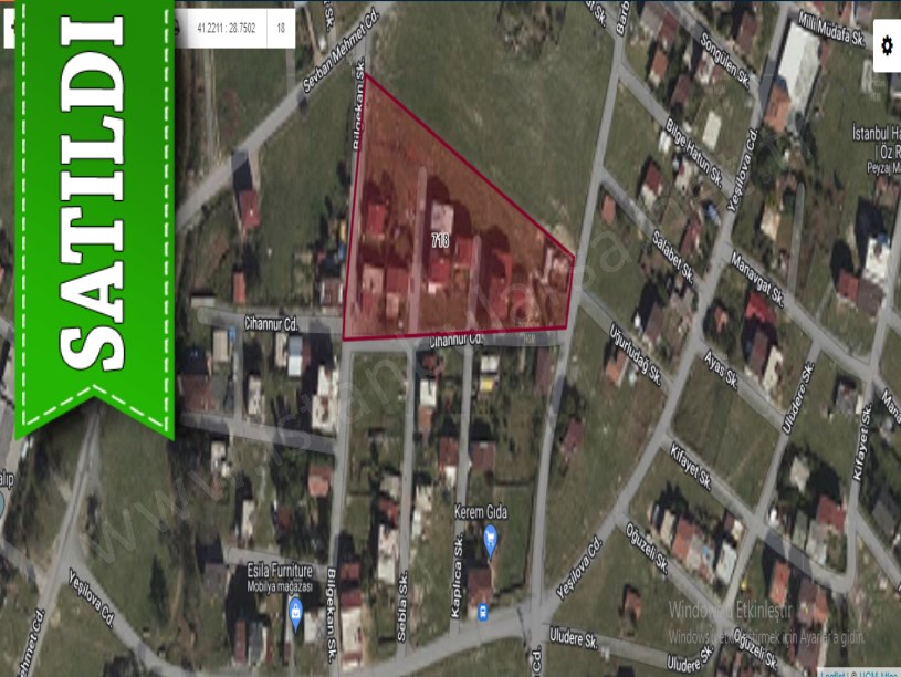 Arnavutköy İmrahorda Satılık Arsa , 197 m2 Cadde Cephe 