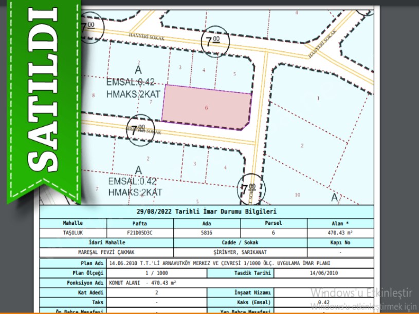 Arnavutköy Taşolukta Satılık Arsa , 104 m2 Hisseli İmarlı