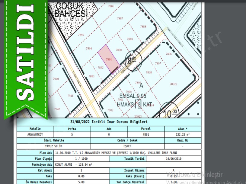Arnavutköy Çardaktepede Satılık Arsa , 132 m2 İmarlı Müstakil 