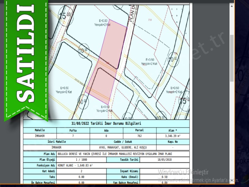 Arnavutköy İmrahorda Satılık Arsa , 309 M2 İmarlı Hisseli