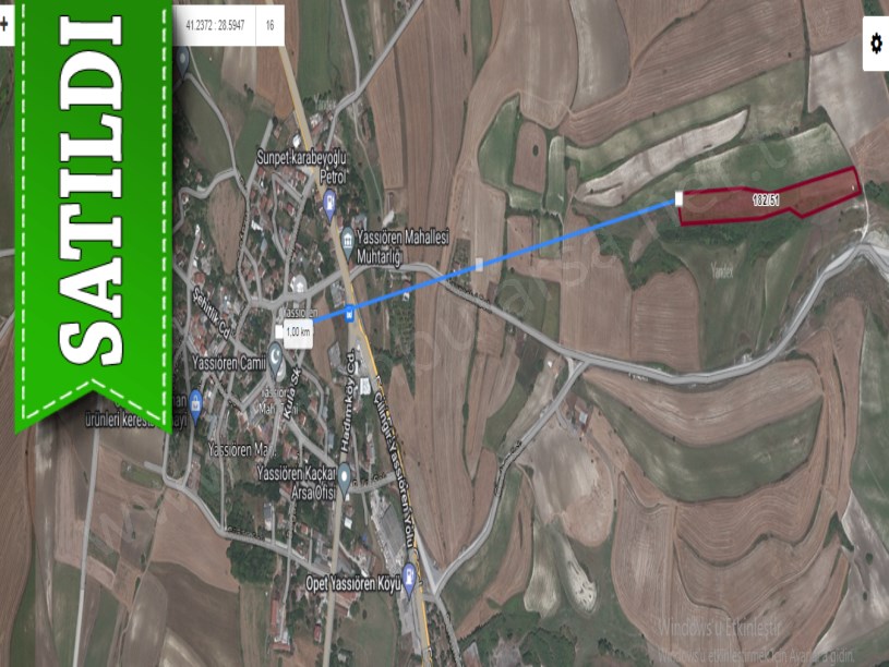 Arnavutköy Yassıörende Satılık Arsa , 223 M2 Hisseli İmarlı