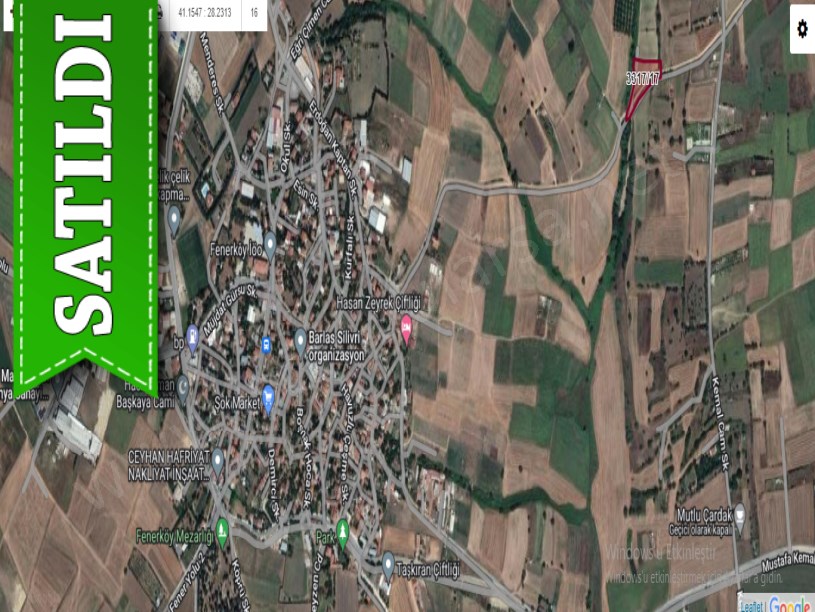 Silivri Fenerköyde Satılık Arsa , 555 m2 Çaplı Resmi Yola Cephe