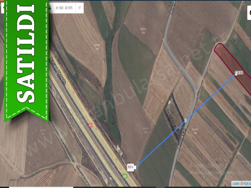 Silivri Seymende Satılık Arsa , 485 m2 Resmi Yolu Var