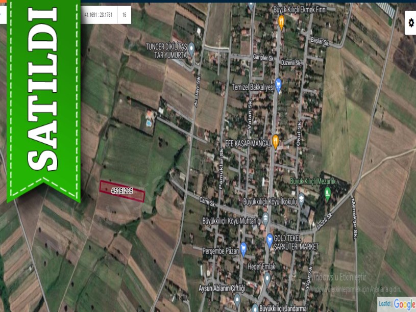 Silivri Büyükkılıçta Satılık Arsa , 305 M2  Çaplı Resmi Yolu Var