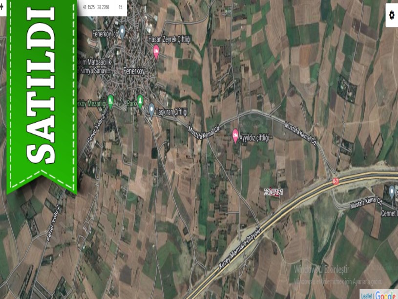 Silivri Fenerköyde Satılık Arsa , 400 M2 Çaplı Otoyola Yakın