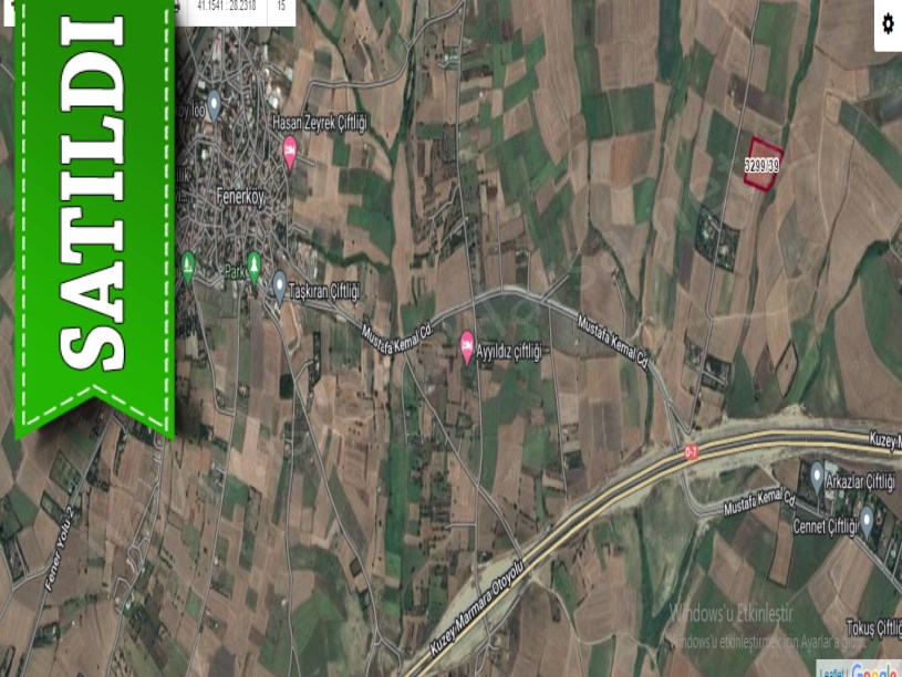 Silivri Fenerköyde Satılık Arsa , 335 M2 Çaplı Yolu Var